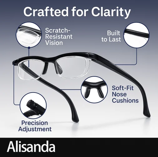 【ADJUSTABLE FOCUS GLASSES】See Every Moment Clearly With Alisanda!
