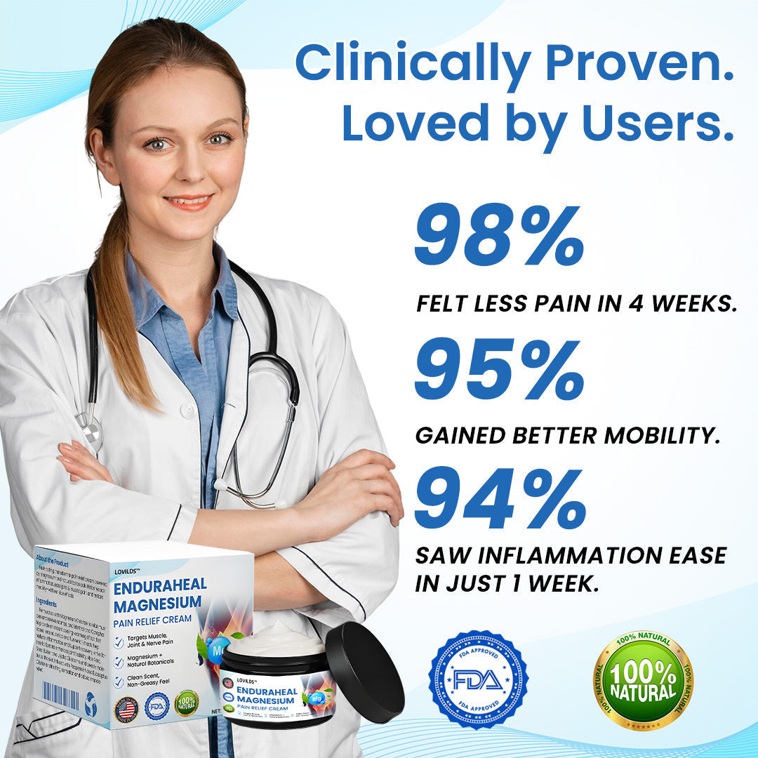 LOVILDS™ EnduraHeal Magnesium Pain Relief Cream (Treats Arthritis, Neuropathy, Rheumatism, Sports Injuries & More)