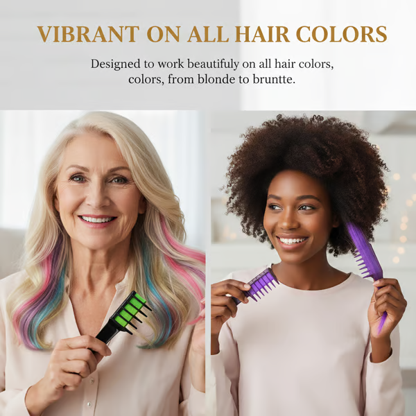 Festive Fun Hair Chalk Combs
