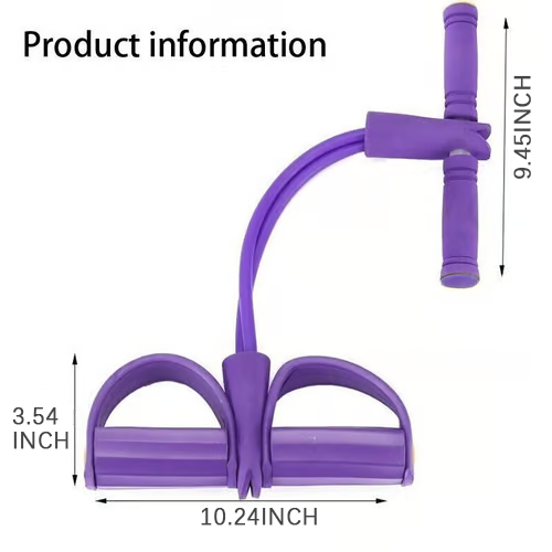 21 Fitness Resistance Bands-4 Tube Pedal Ankle Puller