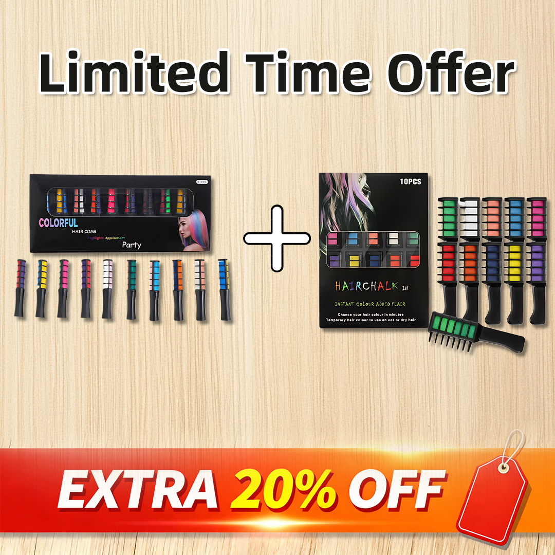 Festive Fun Hair Chalk Combs