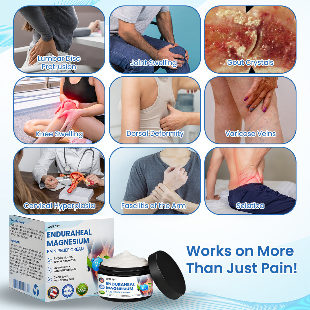 LOVILDS™ EnduraHeal Magnesium Pain Relief Cream (Treats Arthritis, Neuropathy, Rheumatism, Sports Injuries & More)