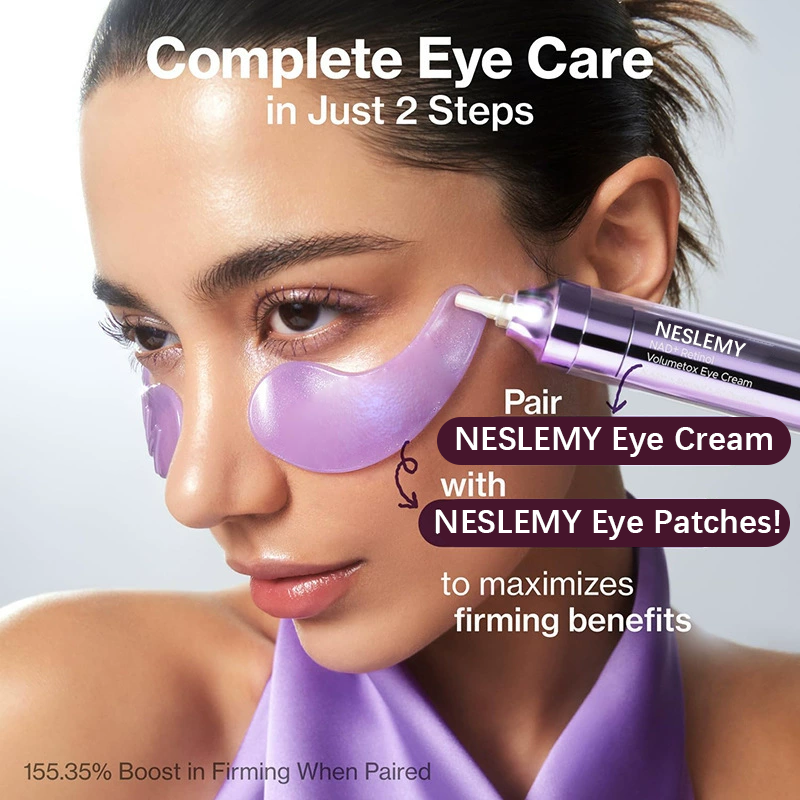 NESLEMY  Eye Cream | NAD+ Retinol Volumetox Eye Cream | Firming, Wrinkles, Fine Lines, Dark Circles, Puffy | Retinol, Peptides, Niacinamide | Undereye Treatment Serum | 0.33 fl. oz.